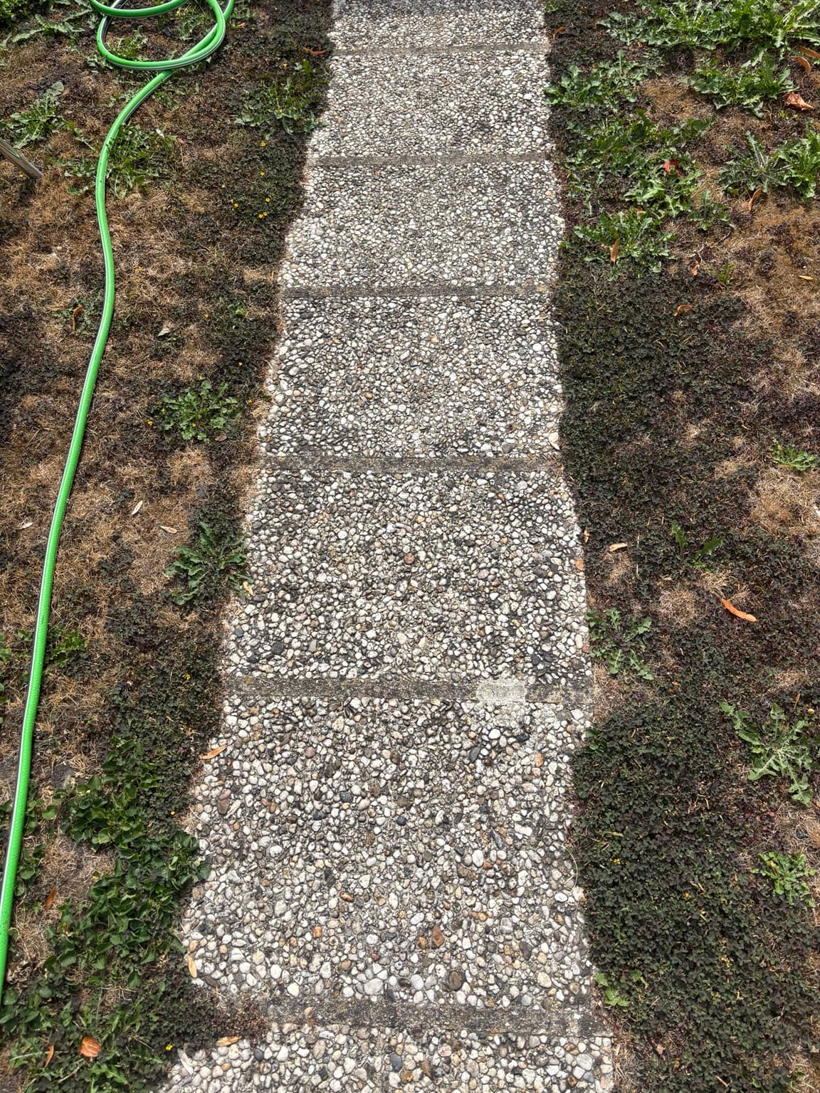 Chemin extérieur avant intervention Maison Neuve